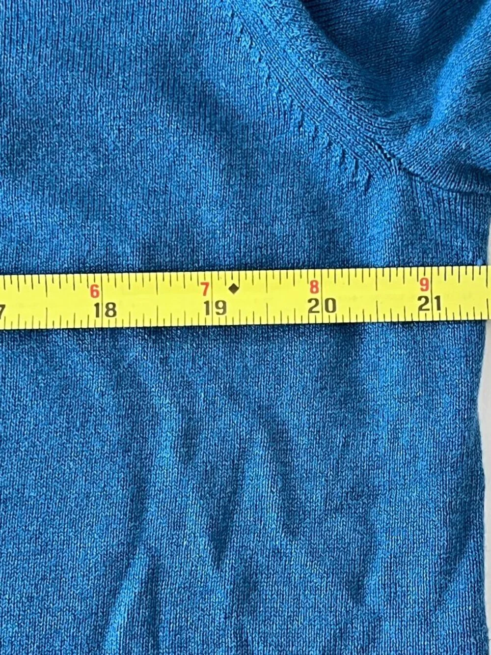 Banana Republic Silk Cotton Cashmere Blend V-Neck Sweater Turquoise Blue Large